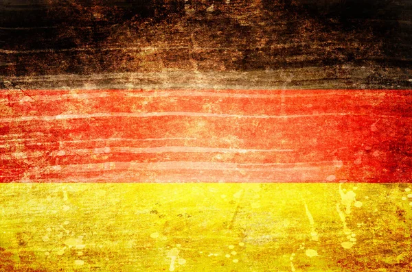 Bandera Alemania Con Textura Antigua Grunge Vintage —  Fotos de Stock