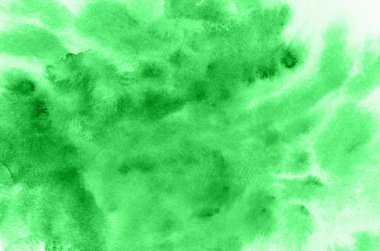 Kağıt arka plan üzerine yeşil suluboya