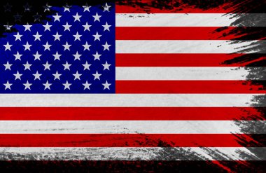 Eskimiş ve grunge Amerikan bayrağı