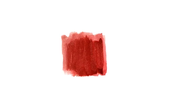 Abstrakt Röd Akvarell Isolerad Vit Bakgrund — Stockfoto