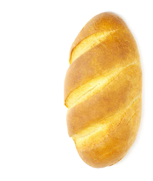 Bochenek Chleba Białym Tle Nad Białym — Zdjęcie stockowe