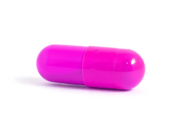 Pillole Capsule Isolate Sfondo Bianco — Foto Stock