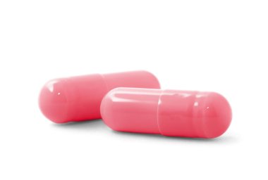 hap kapsülleri beyaz arkaplanda izole