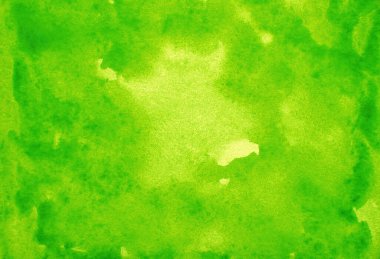 Kağıt üzerinde yeşil suluboya