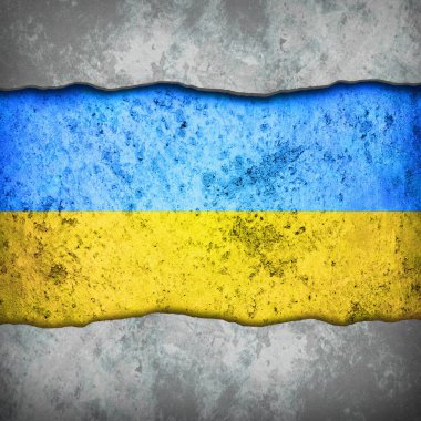 Ukrayna bayrak renkleri ile soyut doku arkaplanı grunge