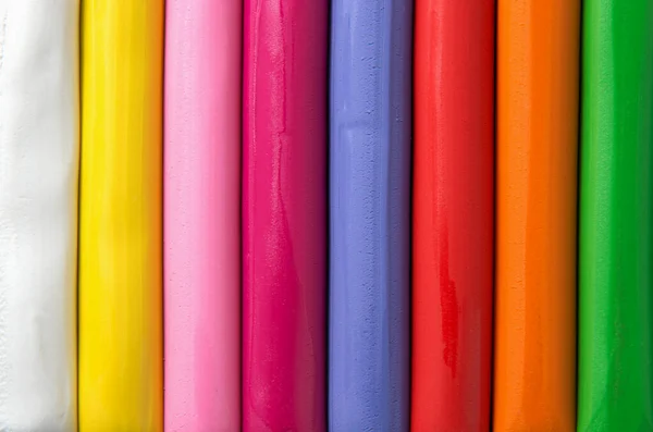 Lijn Van Plasticine Kleurrijk Voor Achtergrond — Stockfoto