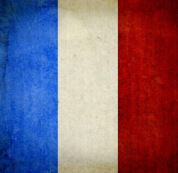法国国旗颜色的复古格子背景 — 图库照片
