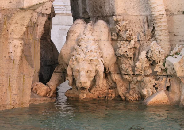 Fontana del moro auf der piazza navona — Stockfoto