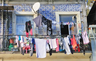 geleneksel portugals içinde keten kurutma