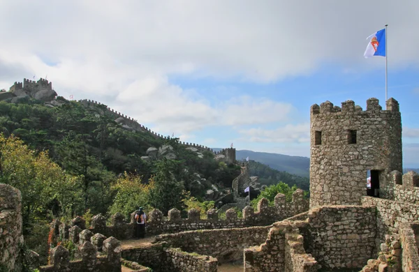 Slottet av morerna (sintra, Lissabon, portugal) — Stockfoto