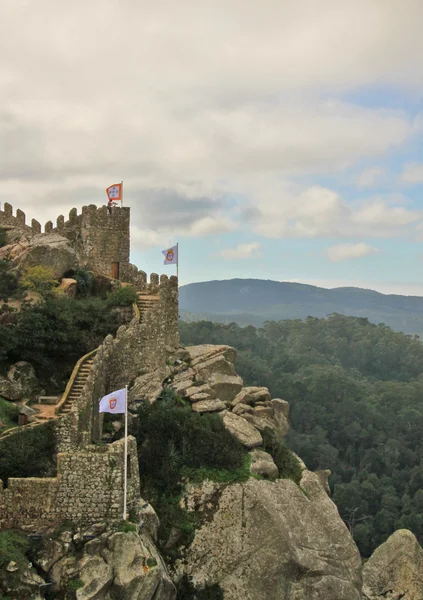 Slottet av morerna (sintra, Lissabon, portugal) — Stockfoto