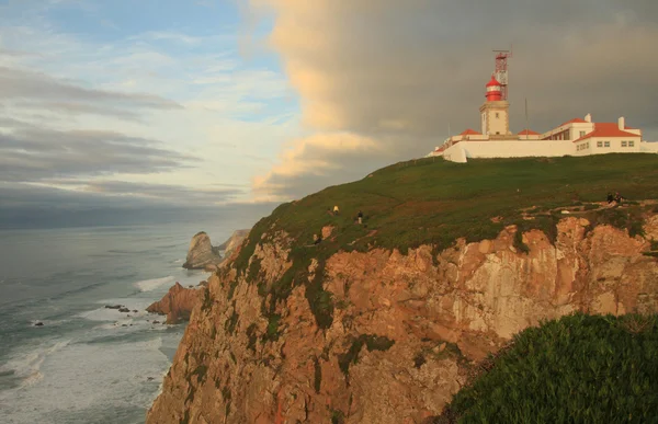 灯塔在最西点军校的欧洲 (cabo da roca、 葡萄牙) — 图库照片