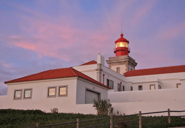 Deniz feneri west Point (cabo da roca, Portekiz Avrupa'nın en) — Stok fotoğraf