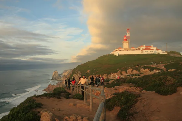 Világítótorony a west point-Európa (cabo da roca, Portugália) Jogdíjmentes Stock Képek