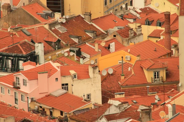 Panoramisch centrum van Lissabon (portugal), — Stockfoto