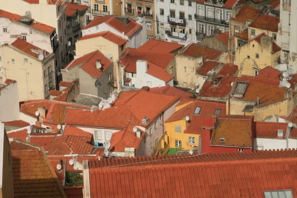 Panoramisch centrum van Lissabon (portugal), — Stockfoto