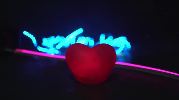 Loving Heart Led Lights — Stock Video