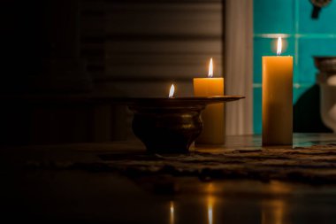 Geleneksel Türk hamamı mum ışığıyla aydınlatıldı