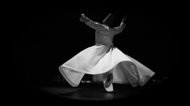 Image Whirling Dervish Darkness — Stock Video