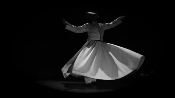 Bilden Virvlande Dervish Mörkret — Stockvideo