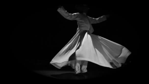 Bilden Virvlande Dervish Mörkret — Stockvideo