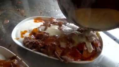 Geleneksel Türk Donör Kebap eti.