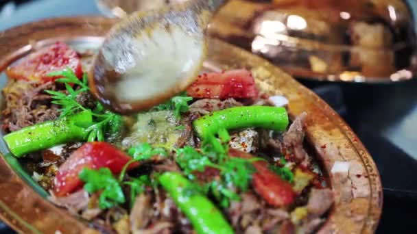 Traditionelle Speisen Und Desserts Der Stadt Konya — Stockvideo