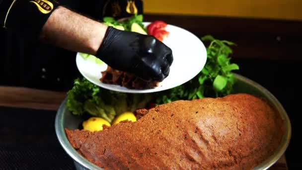 Anadolu Yapılan Geleneksel Bir Yemek — Stok video