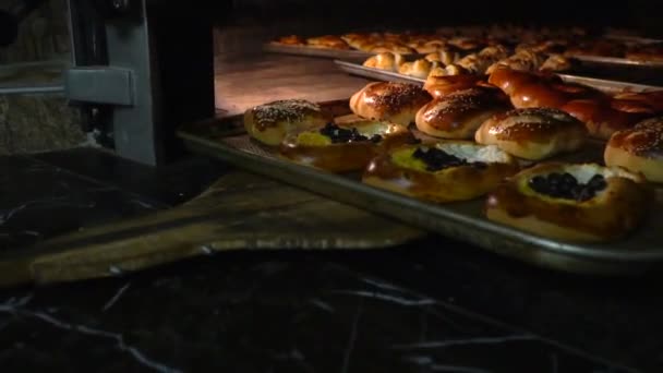 Rosquillas Pasteles Recién Hechos — Vídeo de stock