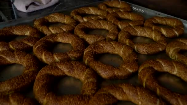 Rosquillas Pasteles Recién Hechos — Vídeo de stock