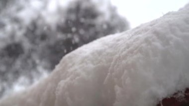 Kışın soğuk aylarında pencerede kar kristalleri oluştu.