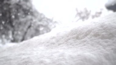 Kışın soğuk aylarında pencerede kar kristalleri oluştu.