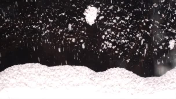 美しい一日で 雪の結晶は雨が続きます — ストック動画