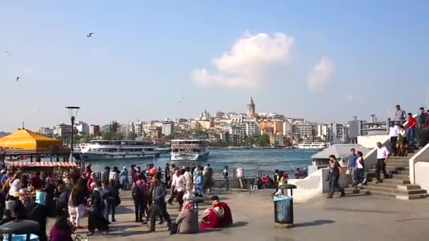 Mai 2016 Stanbul Turquie Coucher Soleil Sur Istanbul Depuis Pont — Video