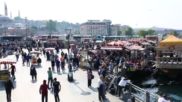 Mayo 2016 Estambul Turquía Vistas Atardecer Estambul Desde Puente Galata — Vídeos de Stock