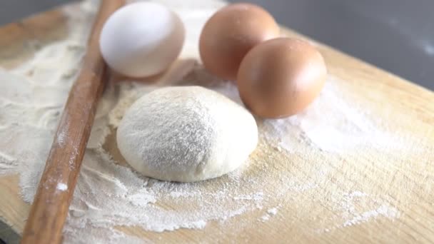 Mother Kneads Dough Her Children — Stock Video