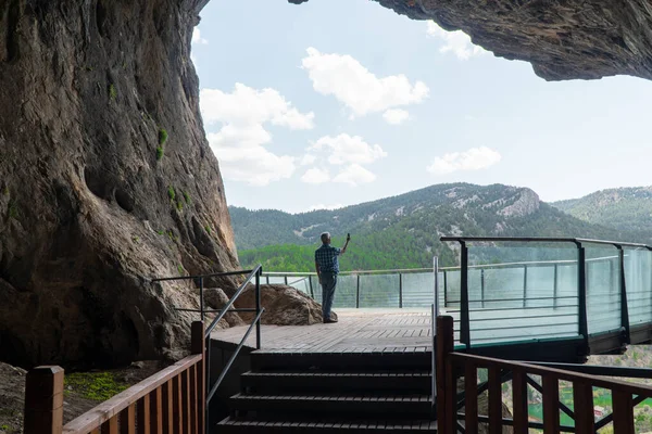 Vista Desde Una Cueva Ciudad Konya — Foto de Stock