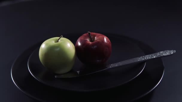 Organik Elmaların Sade Görünümü — Stok video