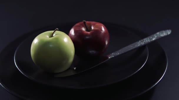Obraz Zdrowych Jabłek Gotowych Podania — Wideo stockowe