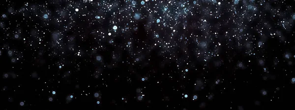 Silver Particles Reflecting Light Glittering Texture Black Defocused Abstract Background — Stock Photo, Image