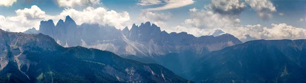 Panoramic View Plose Summit Dolomite Alps Stock Image