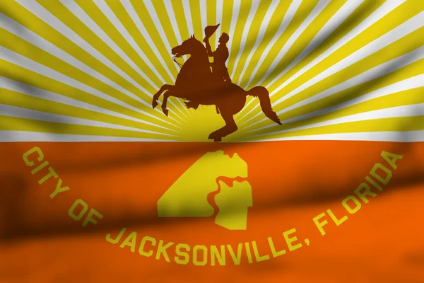 Vlajka jacksonville — Stock fotografie