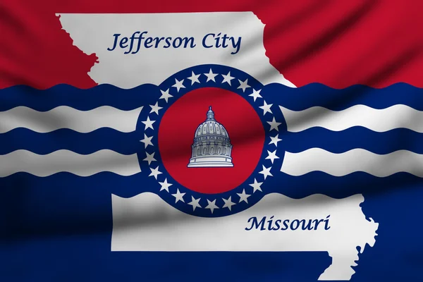 Flagge der Stadt Jefferson — Stockfoto