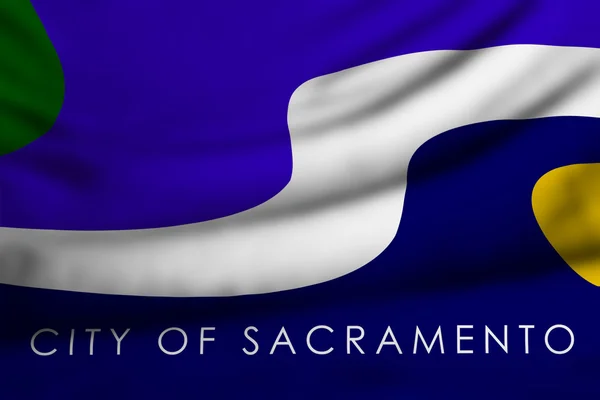 Flag of Sacramento — Stock Photo, Image