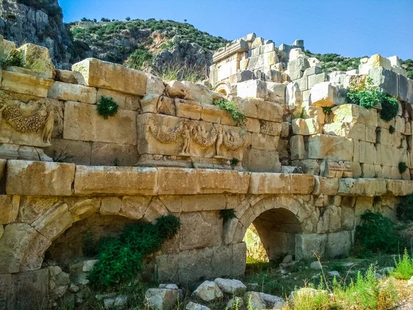 Ruins Ancient Greek City Myra Lycian — Foto de Stock