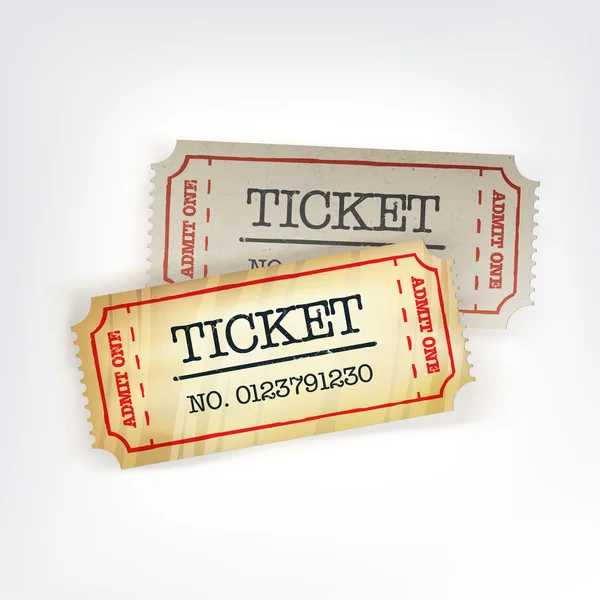 Twee tickets. vectorillustratie, eps10 — Stockvector