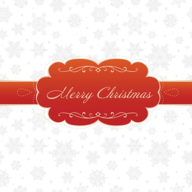 kar tanesi beyaz zemin üzerine neşeli Noel tebrik kartı