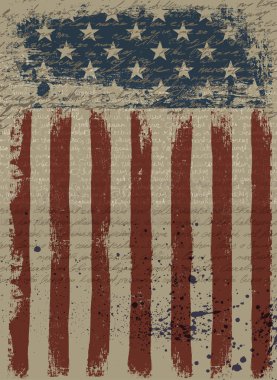 Aged American Patriotic Background. Vector illustration, EPS10. clipart