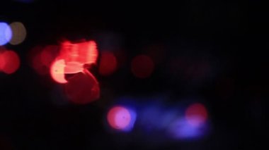 gece yol ışıkları. Retro renkli film arka planı