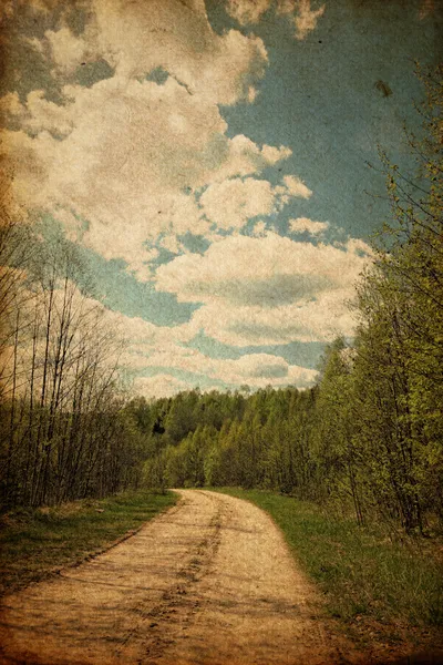 Grunge rural road — Stock Photo, Image